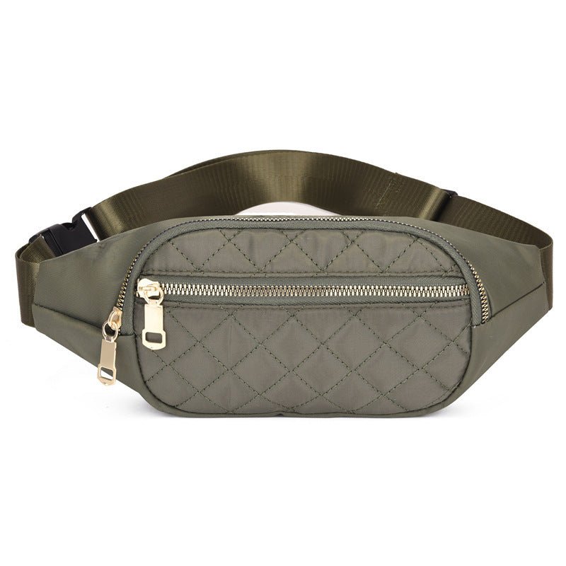 Rhombus Fanny Packs For Women Crossbody Waist Bags For Sports Hiking Cycling Running - FashionTech