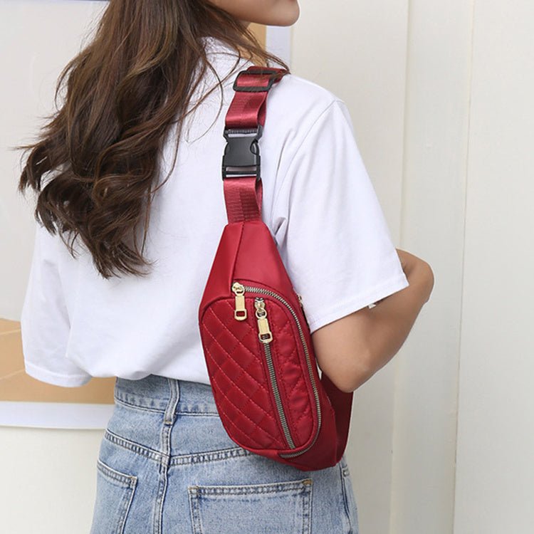 Rhombus Fanny Packs For Women Crossbody Waist Bags For Sports Hiking Cycling Running - FashionTech