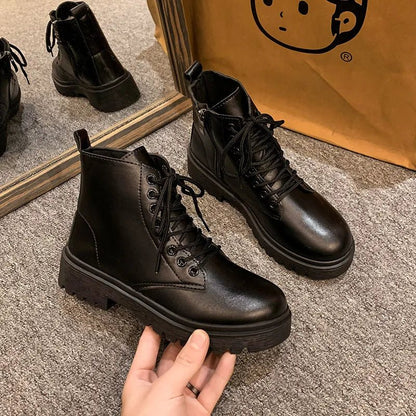 Round - Toe Lace - Up Martin boots - FashionTech