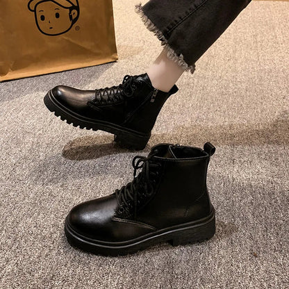 Round - Toe Lace - Up Martin boots - FashionTech