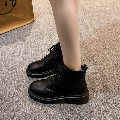 Round - Toe Lace - Up Martin boots - FashionTech
