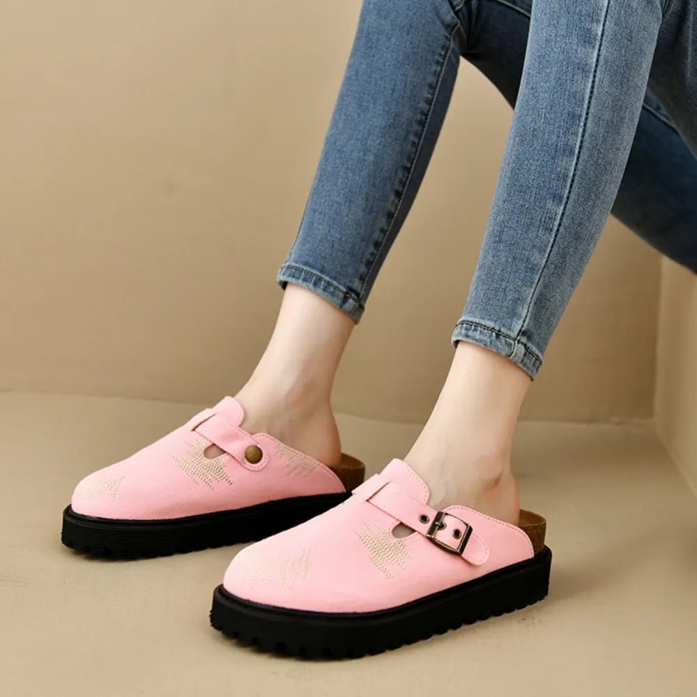 Round Toe Platform Loafers - FashionTech