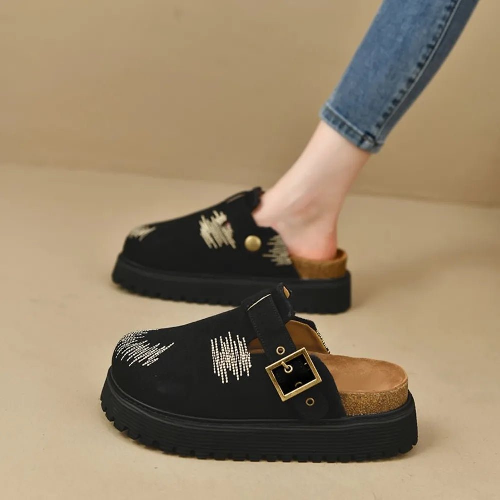 Round Toe Platform Loafers - FashionTech