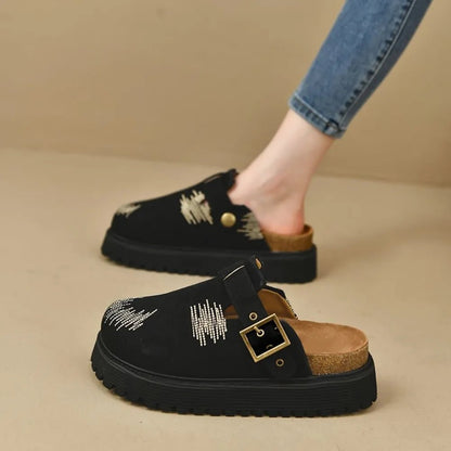 Round Toe Platform Loafers - FashionTech