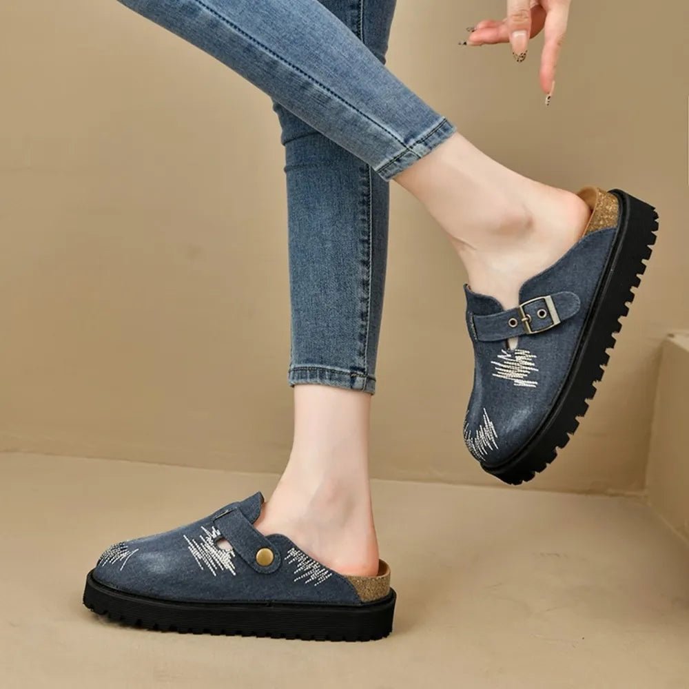 Round Toe Platform Loafers - FashionTech