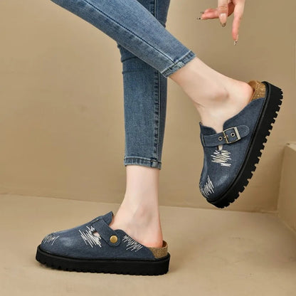 Round Toe Platform Loafers - FashionTech