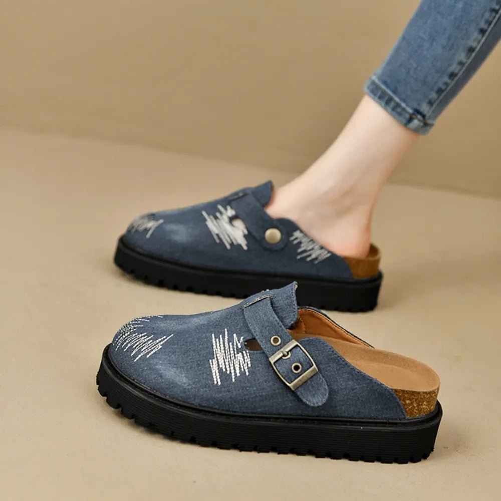 Round Toe Platform Loafers - FashionTech