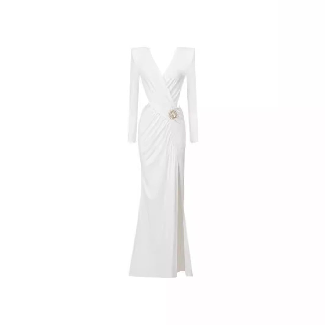 Short Sleeve French Style Cross - Border White Metal Cross - Lace Dress - FashionTech