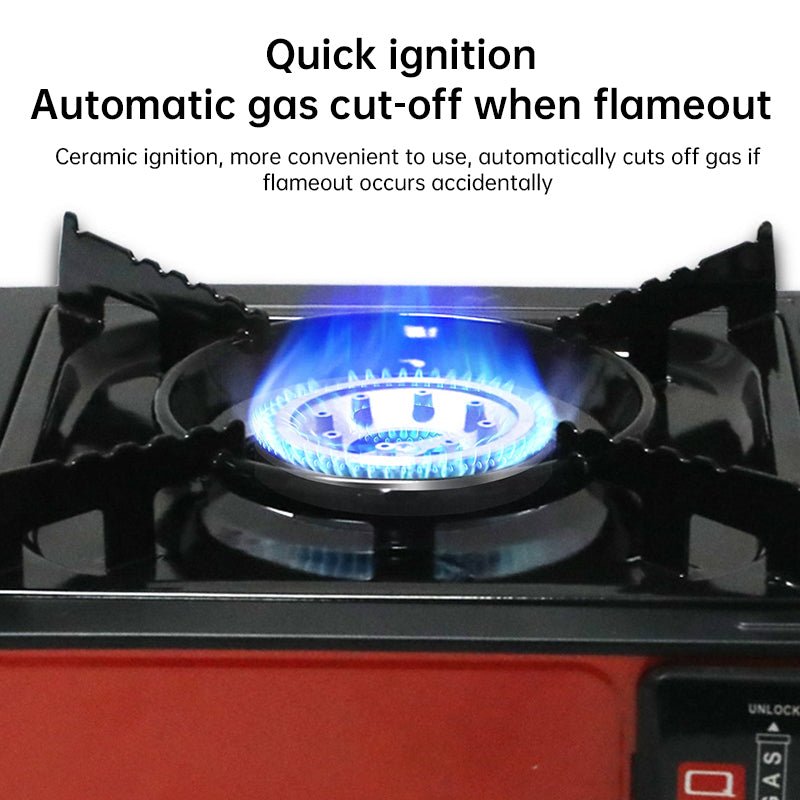 Single - burner Butane Camping Stove, windproof, adjustable, portable - Tech Tready
