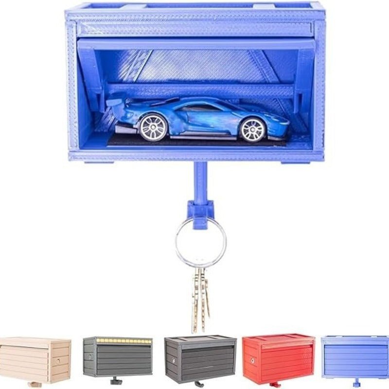 Space - saving wall wooden key holder, home key rack, garage - shaped clothes hook with opening door for hallway - Tech Tready