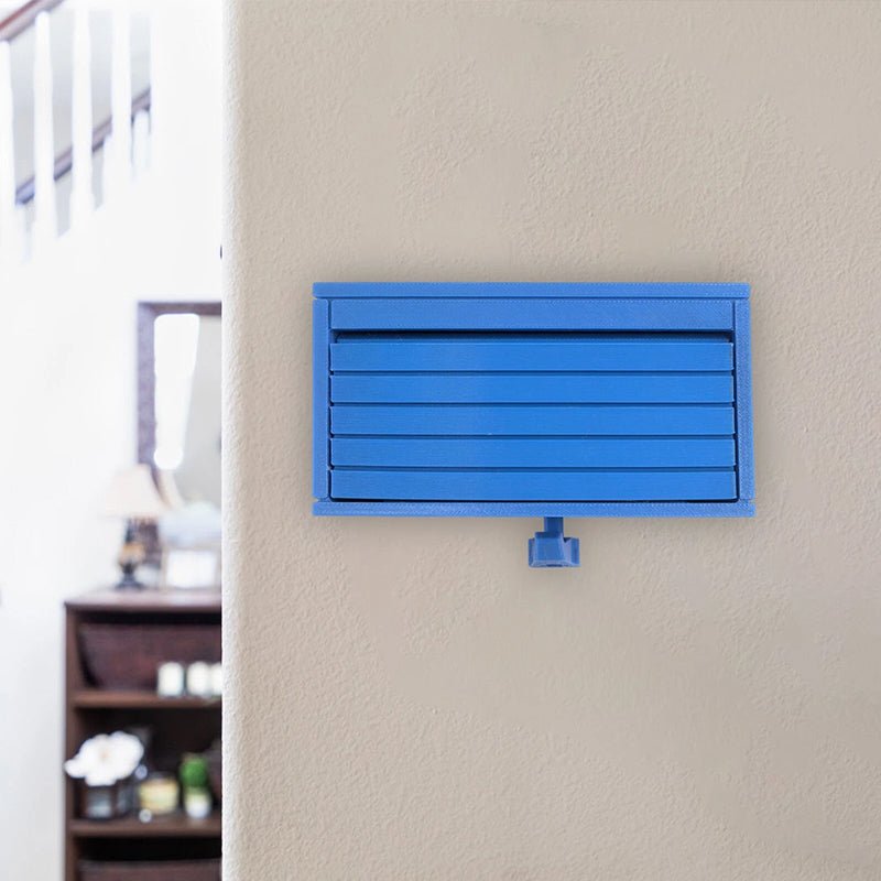 Space - saving wall wooden key holder, home key rack, garage - shaped clothes hook with opening door for hallway - Tech Tready