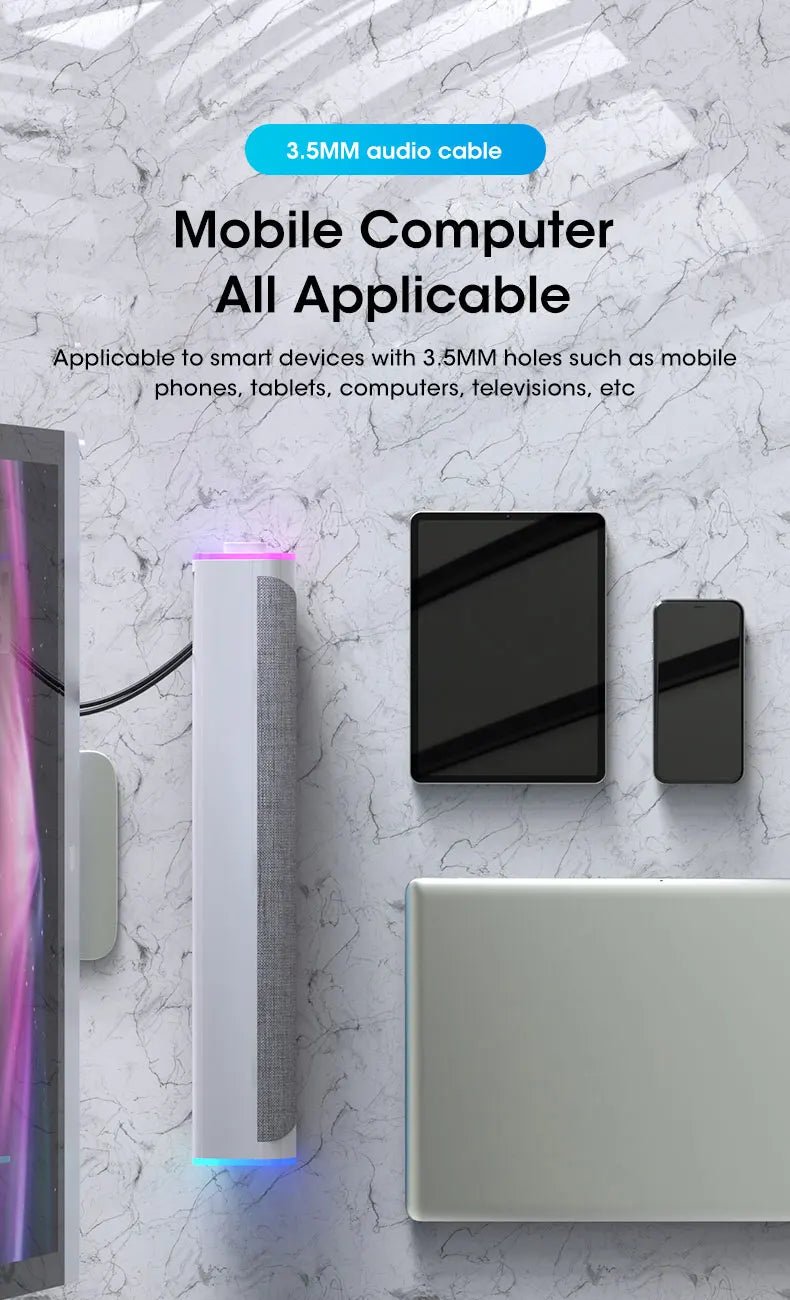 Speaker Bar Stereo Sound Subwoofer Bluetooth Speaker For Macbook Laptop Notebook PC Music Player Wired Loudspeaker - FashionTech