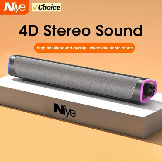 Speaker Bar Stereo Sound Subwoofer Bluetooth Speaker For Macbook Laptop Notebook PC Music Player Wired Loudspeaker - FashionTech