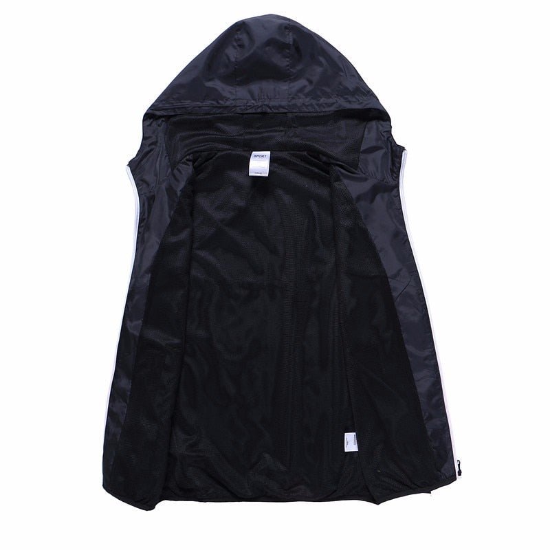 Spring Summer Mens Fashion Outerwear Windbreaker Men' S Thin Jackets Hooded Casual Sporting Coat Big Size - Tech Tready