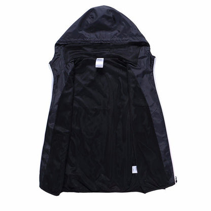 Spring Summer Mens Fashion Outerwear Windbreaker Men' S Thin Jackets Hooded Casual Sporting Coat Big Size - Tech Tready
