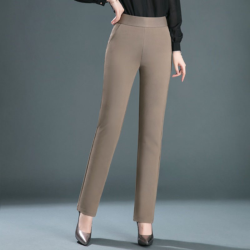 Straight Elastic High Waist Slimming Pants - FashionTech