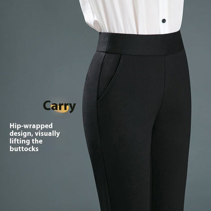 Straight Elastic High Waist Slimming Pants - FashionTech