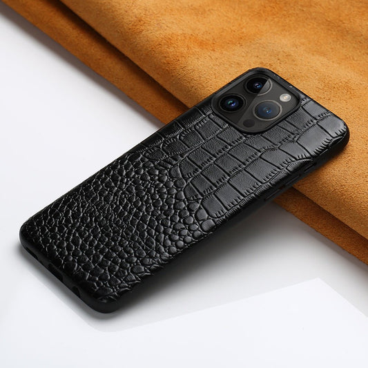 Suitable for iPhone 14 phone case Apple 13 Pro Max crocodile pattern 12 Pro genuine leather case 11 protective case - Tech Tready