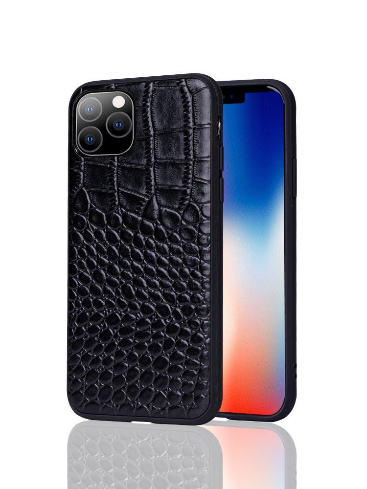 Suitable for iPhone 14 phone case Apple 13 Pro Max crocodile pattern 12 Pro genuine leather case 11 protective case - Tech Tready