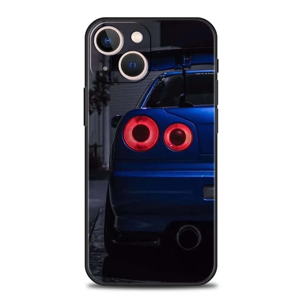 Suitable for iPhone 15 Japanese blue red JDM sports car phone case - FashionTech
