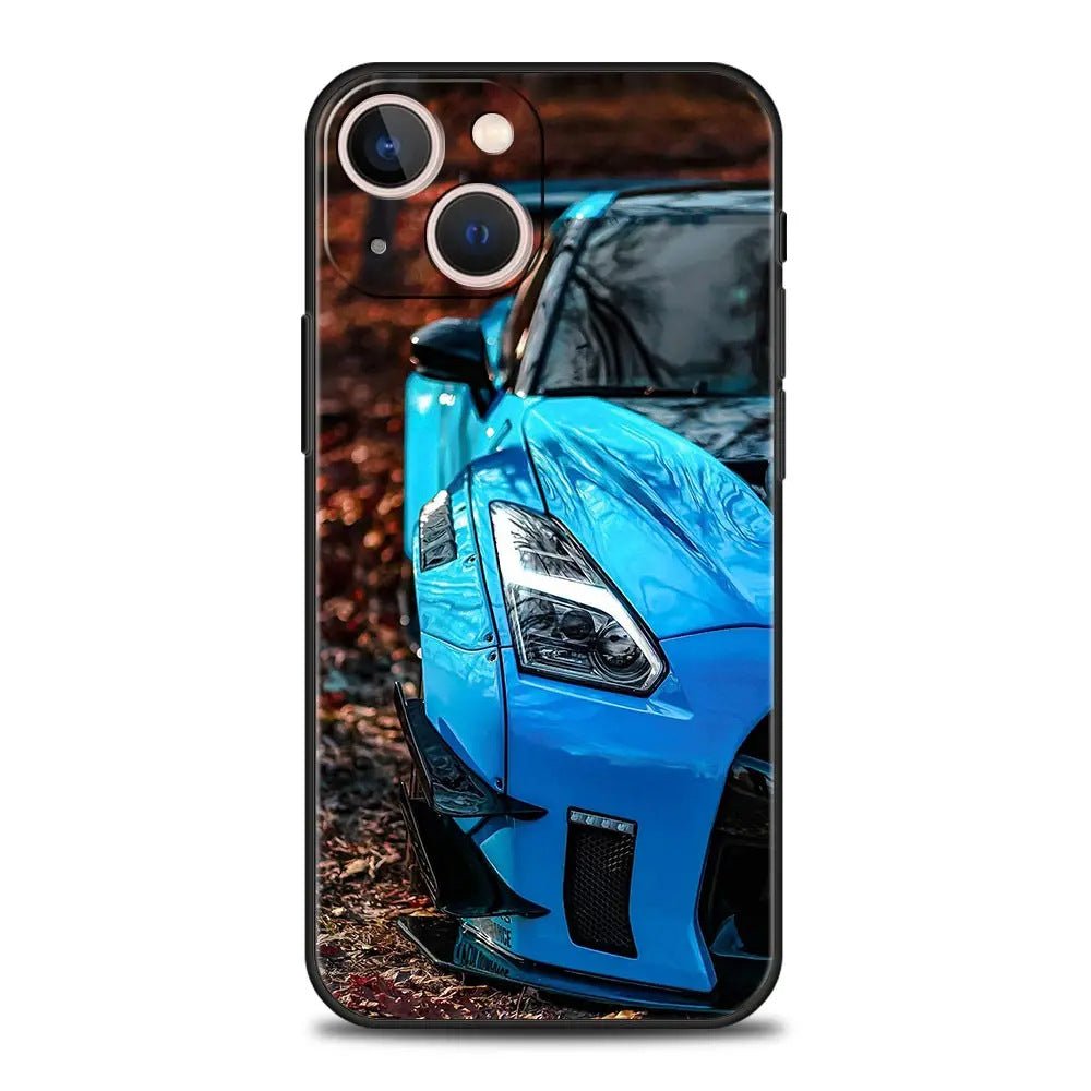 Suitable for iPhone 15 Japanese blue red JDM sports car phone case - FashionTech