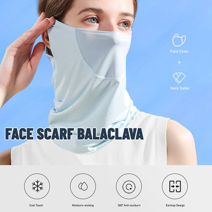 Summer Face Cover Face Scarf Balaclava UV Protction Earloop Neck Gaiter Breathable Outdoor Sports Women - Tech Tready
