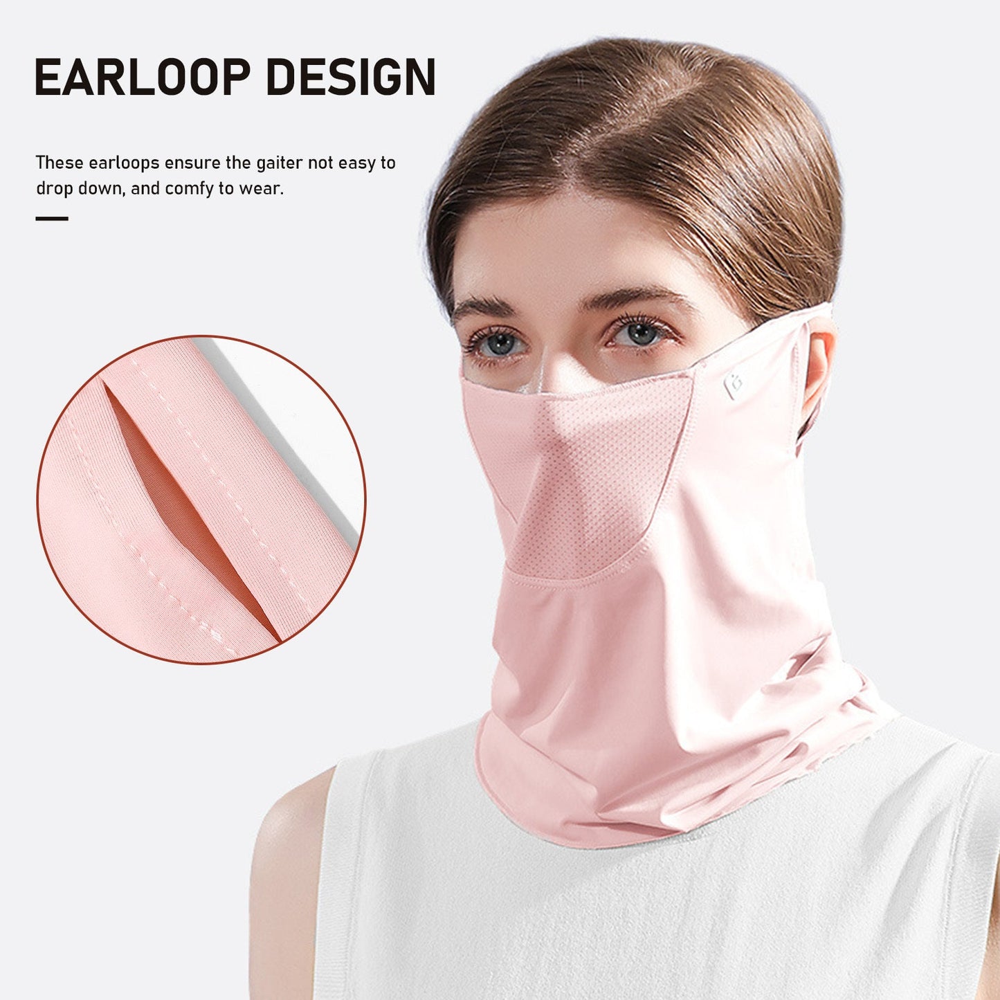 Summer Face Cover Face Scarf Balaclava UV Protction Earloop Neck Gaiter Breathable Outdoor Sports Women - Tech Tready
