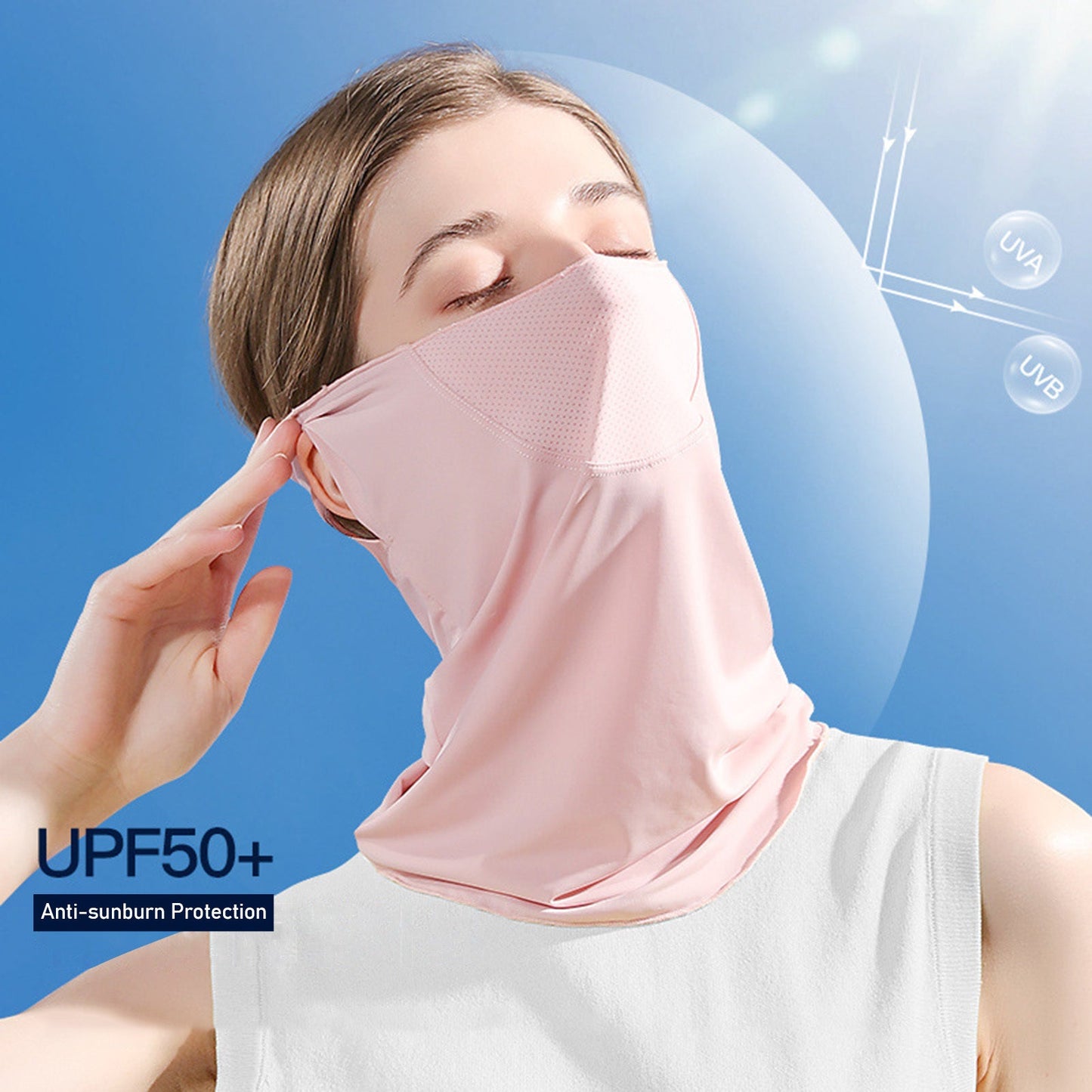 Summer Face Cover Face Scarf Balaclava UV Protction Earloop Neck Gaiter Breathable Outdoor Sports Women - Tech Tready