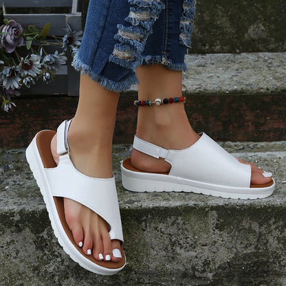 Thong Sandals With Velcro Summer Flat Beach Shoes - FashionTech