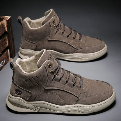 Tooling Boots Fashion Casual Sport Mans Shoe Students Four Seasons High Top Round Toe Wear - resistant Outdoor Desert Driving Boot - Tech Tready