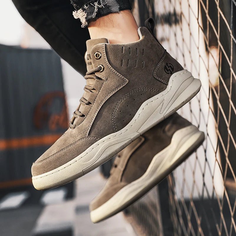 Tooling Boots Fashion Casual Sport Mans Shoe Students Four Seasons High Top Round Toe Wear - resistant Outdoor Desert Driving Boot - Tech Tready