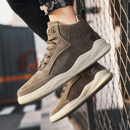 Tooling Boots Fashion Casual Sport Mans Shoe Students Four Seasons High Top Round Toe Wear - resistant Outdoor Desert Driving Boot - Tech Tready