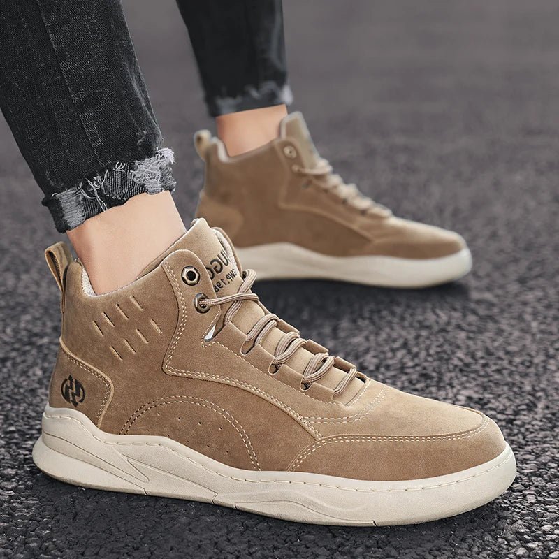 Tooling Boots Fashion Casual Sport Mans Shoe Students Four Seasons High Top Round Toe Wear - resistant Outdoor Desert Driving Boot - Tech Tready