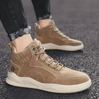 Tooling Boots Fashion Casual Sport Mans Shoe Students Four Seasons High Top Round Toe Wear - resistant Outdoor Desert Driving Boot - Tech Tready
