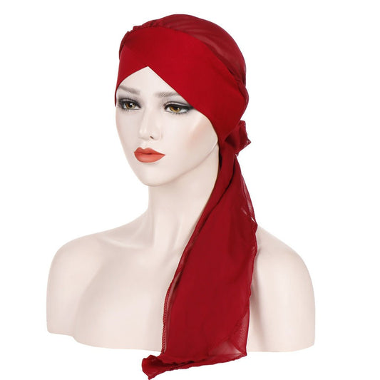 Turban Hat Hijab Cap Cancer Muslim Women Head - Scarf Wrap Beanie Bandana Flower Print - Tech Tready