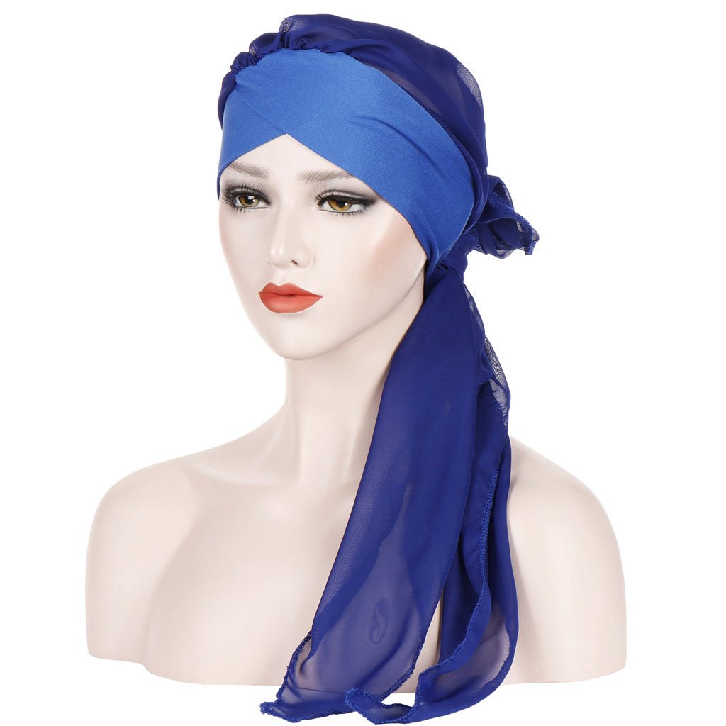 Turban Hat Hijab Cap Cancer Muslim Women Head - Scarf Wrap Beanie Bandana Flower Print - Tech Tready