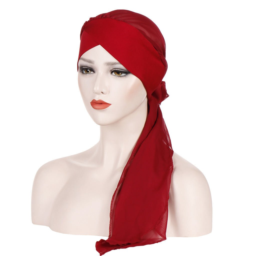 Turban Hat Hijab Cap Cancer Muslim Women Head - Scarf Wrap Beanie Bandana Flower Print - Tech Tready