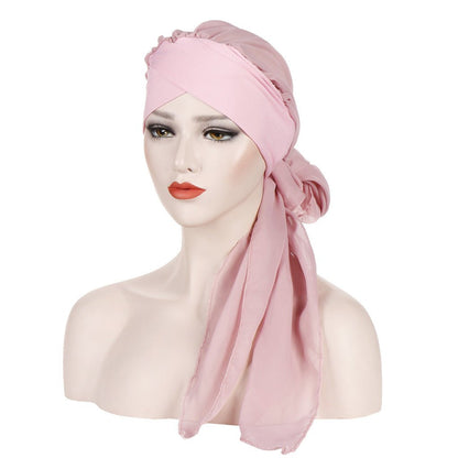 Turban Hat Hijab Cap Cancer Muslim Women Head - Scarf Wrap Beanie Bandana Flower Print - Tech Tready