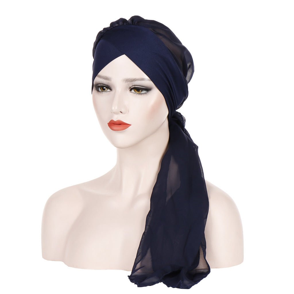 Turban Hat Hijab Cap Cancer Muslim Women Head - Scarf Wrap Beanie Bandana Flower Print - Tech Tready