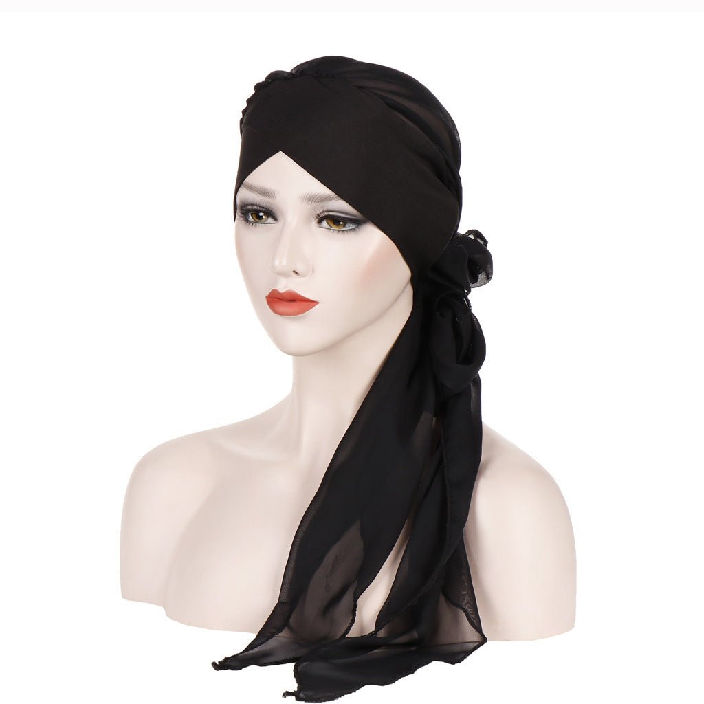 Turban Hat Hijab Cap Cancer Muslim Women Head - Scarf Wrap Beanie Bandana Flower Print - Tech Tready