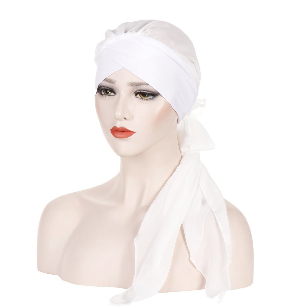 Turban Hat Hijab Cap Cancer Muslim Women Head - Scarf Wrap Beanie Bandana Flower Print - Tech Tready