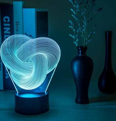Twist Abstract LED 3D Night Light Touch Colorful Acrylic 3D Table Lamp Decoration Lighting Baby Sleeping Mood Lamp Best Gift - Tech Tready