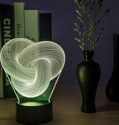 Twist Abstract LED 3D Night Light Touch Colorful Acrylic 3D Table Lamp Decoration Lighting Baby Sleeping Mood Lamp Best Gift - Tech Tready