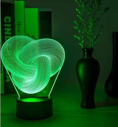 Twist Abstract LED 3D Night Light Touch Colorful Acrylic 3D Table Lamp Decoration Lighting Baby Sleeping Mood Lamp Best Gift - Tech Tready