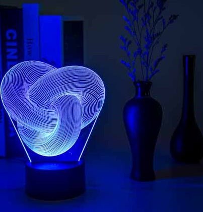 Twist Abstract LED 3D Night Light Touch Colorful Acrylic 3D Table Lamp Decoration Lighting Baby Sleeping Mood Lamp Best Gift - Tech Tready