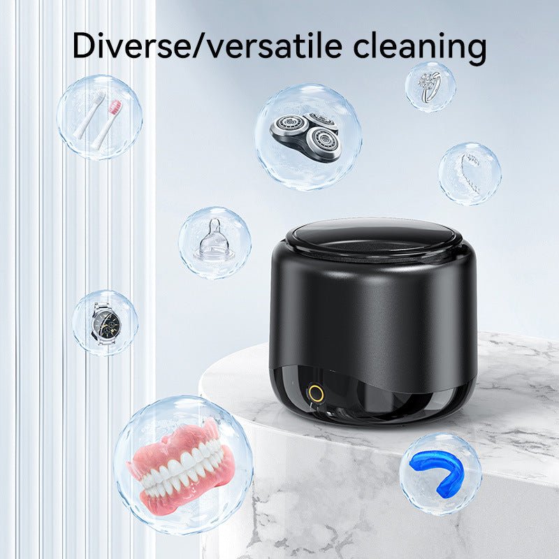 Ultrasonic cleaning machine portable and multifunctional home jewelry denture cleaner toothbrush head and tooth cover cleaner - FashionTech