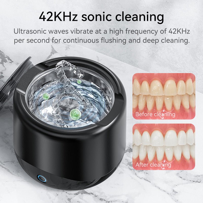 Ultrasonic cleaning machine portable and multifunctional home jewelry denture cleaner toothbrush head and tooth cover cleaner - FashionTech