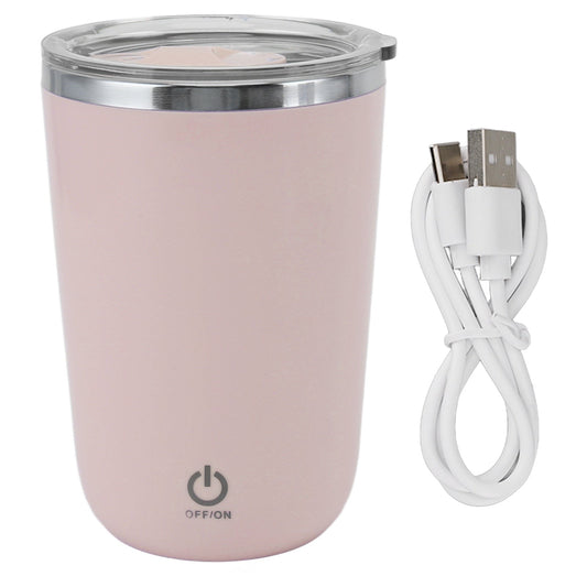 USB Electric Mixing Cup 350ml Leak Proof Automatic Stirring Cup Self Stirring Coffee Mug Pink - Tech Tready