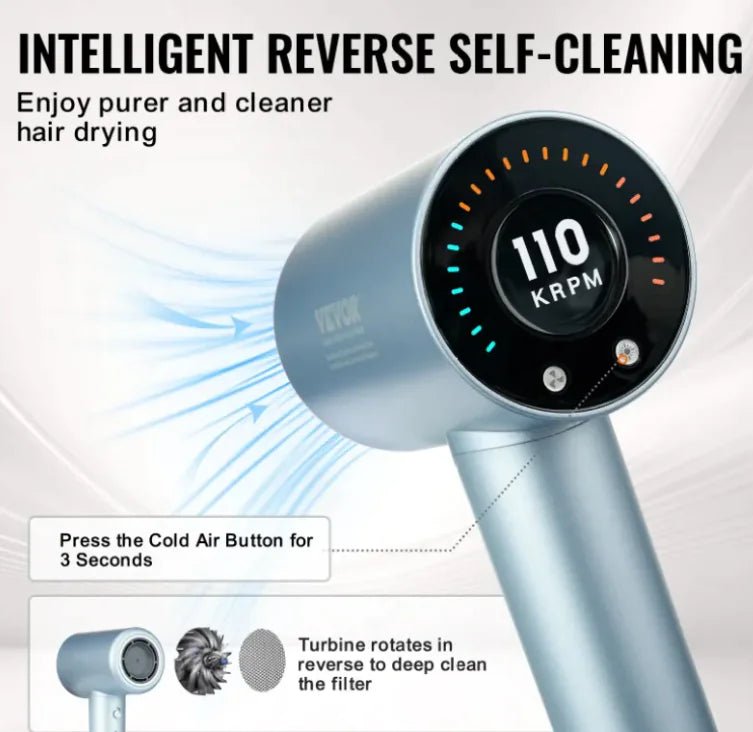 VEVOR High - Speed Ionic Hair Dryer - Tech Tready