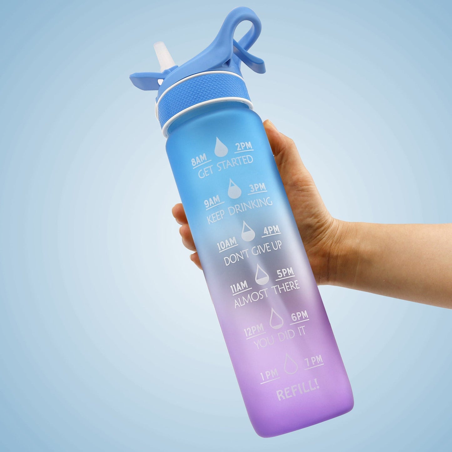 Water Bottle Scrub Bounce Cover Straw Space Cup Sports Water Bottle - Tech Tready